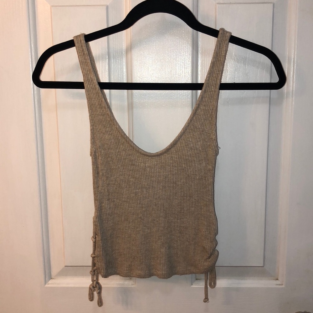 Tan urban outfitters crop top